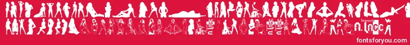 SexySpanishWomanSiluetas Font – White Fonts on Red Background
