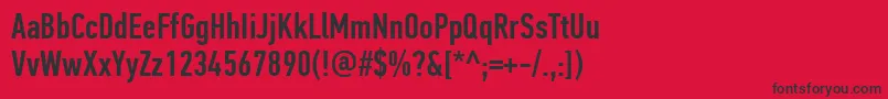 PfdintextcompproMedium Font – Black Fonts on Red Background