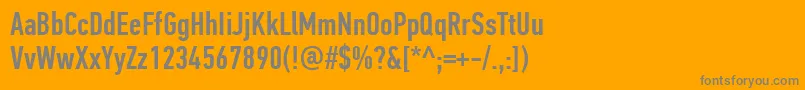 PfdintextcompproMedium Font – Gray Fonts on Orange Background