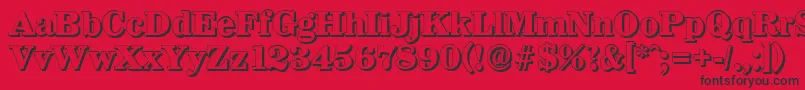 More about WichitashadowXboldRegular Font WichitashadowXboldRegular Font – Black Fonts on Red Background