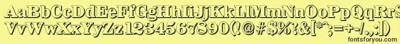 WichitashadowXboldRegular Font – Black Fonts on Yellow Background