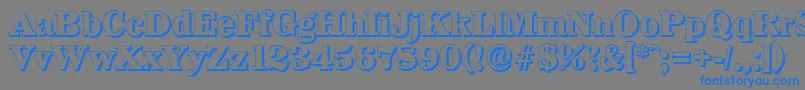 WichitashadowXboldRegular Font – Blue Fonts on Gray Background