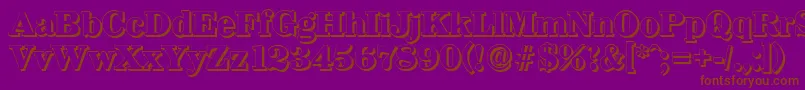 fuente WichitashadowXboldRegular – Fuentes Marrones Sobre Fondo Morado