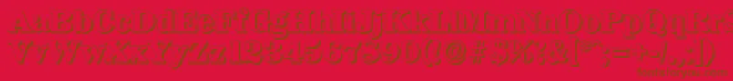 Police WichitashadowXboldRegular – polices brunes sur fond rouge