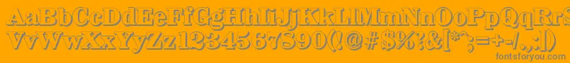 WichitashadowXboldRegular Font – Gray Fonts on Orange Background