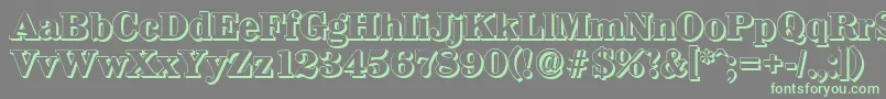 More about WichitashadowXboldRegular Font WichitashadowXboldRegular Font – Green Fonts on Gray Background