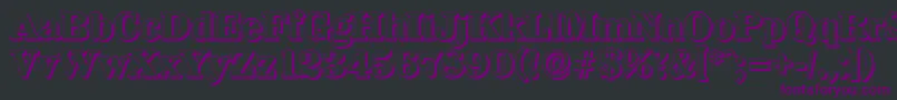 Więcej informacji o czcionce WichitashadowXboldRegular Czcionka WichitashadowXboldRegular – fioletowe czcionki na czarnym tle