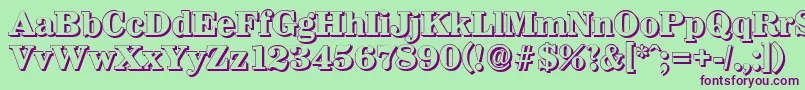 More about WichitashadowXboldRegular Font WichitashadowXboldRegular Font – Purple Fonts on Green Background