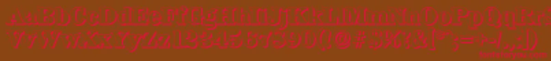 WichitashadowXboldRegular Font – Red Fonts on Brown Background
