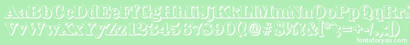 WichitashadowXboldRegular Font – White Fonts on Green Background
