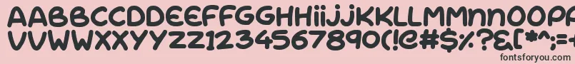 RiseShine Font – Black Fonts on Pink Background