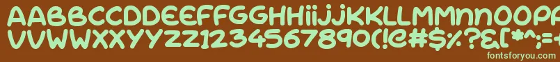 RiseShine Font – Green Fonts on Brown Background