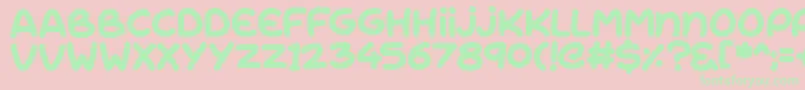 RiseShine Font – Green Fonts on Pink Background