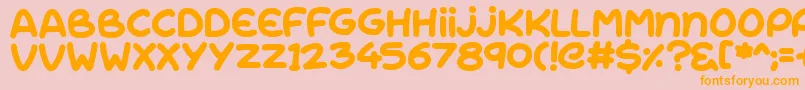 RiseShine Font – Orange Fonts on Pink Background