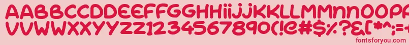 RiseShine Font – Red Fonts on Pink Background