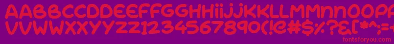 RiseShine Font – Red Fonts on Purple Background