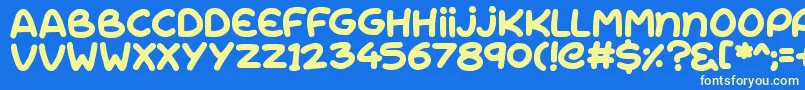 RiseShine Font – Yellow Fonts on Blue Background