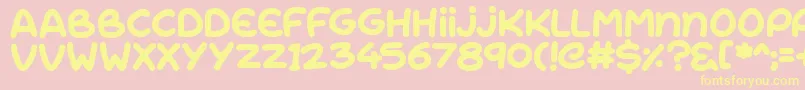 RiseShine Font – Yellow Fonts on Pink Background