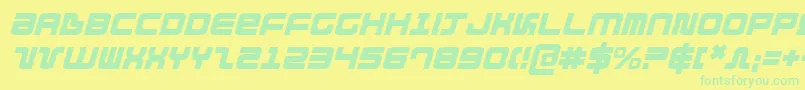Police Direktoritalic – polices vertes sur fond jaune