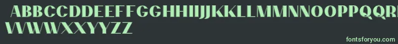 PassionsanspdccContour Font – Green Fonts on Black Background