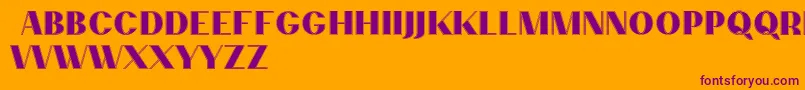 PassionsanspdccContour Font – Purple Fonts on Orange Background