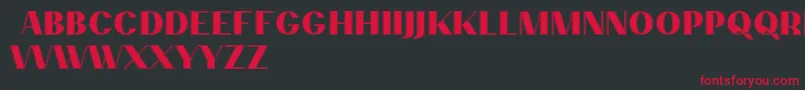 PassionsanspdccContour Font – Red Fonts on Black Background