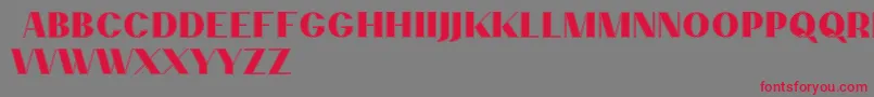 PassionsanspdccContour Font – Red Fonts on Gray Background