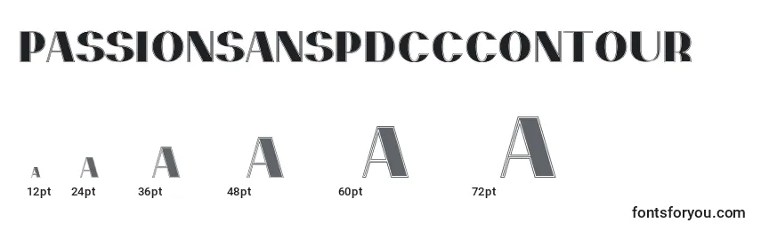 Размеры шрифта PassionsanspdccContour
