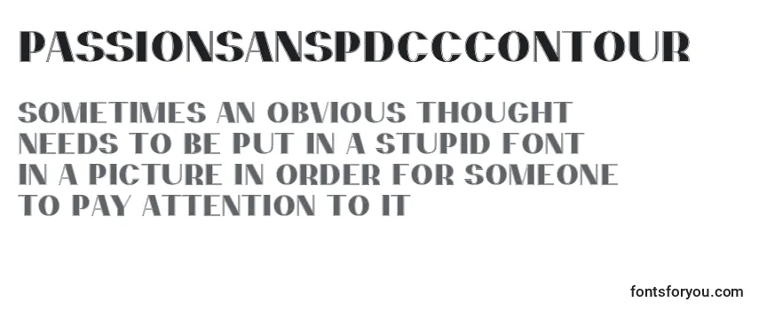 Шрифт PassionsanspdccContour