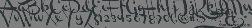ChannelLeftSlanted Font – Black Fonts on Gray Background