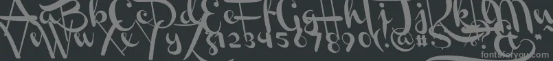 ChannelLeftSlanted Font – Gray Fonts on Black Background