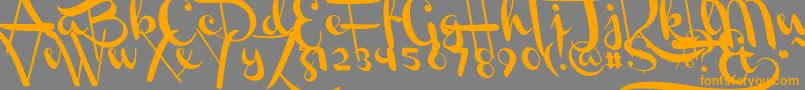 Police ChannelLeftSlanted – polices orange sur fond gris