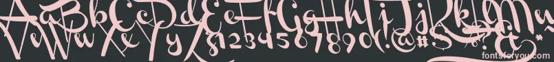 ChannelLeftSlanted Font – Pink Fonts on Black Background
