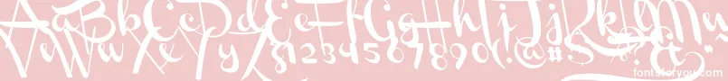 fuente ChannelLeftSlanted – Fuentes Blancas Sobre Fondo Rosa