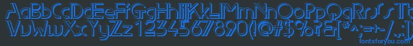 Edls Font – Blue Fonts on Black Background