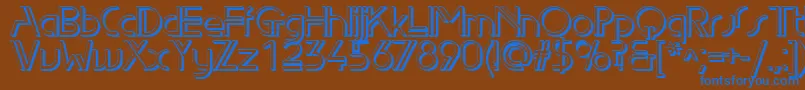 Edls Font – Blue Fonts on Brown Background