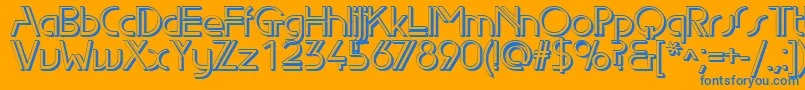 Edls Font – Blue Fonts on Orange Background