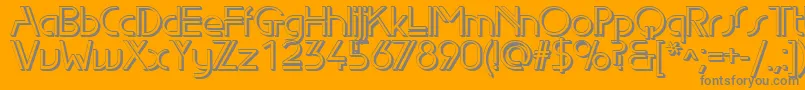 Edls Font – Gray Fonts on Orange Background