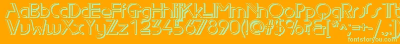 Edls Font – Green Fonts on Orange Background