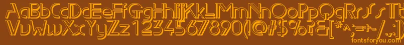 Edls Font – Orange Fonts on Brown Background