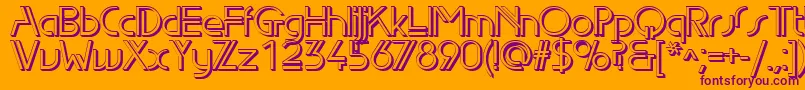 Edls Font – Purple Fonts on Orange Background