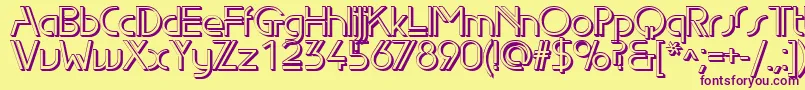 Edls Font – Purple Fonts on Yellow Background