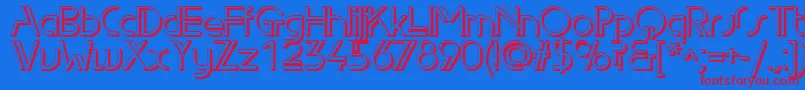 Edls Font – Red Fonts on Blue Background