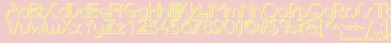 Edls Font – Yellow Fonts on Pink Background