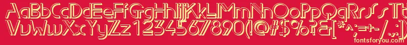 Edls Font – Yellow Fonts on Red Background