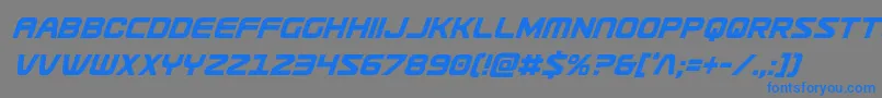 Usuzicondital Font – Blue Fonts on Gray Background