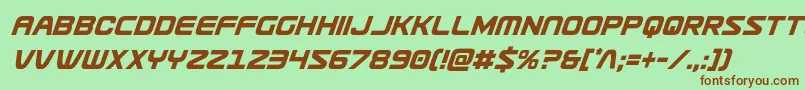 Usuzicondital Font – Brown Fonts on Green Background