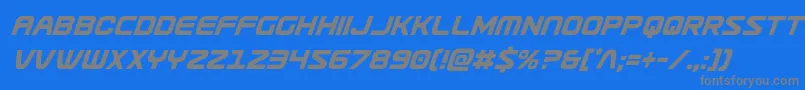フォントUsuzicondital – 青い背景に灰色の文字
