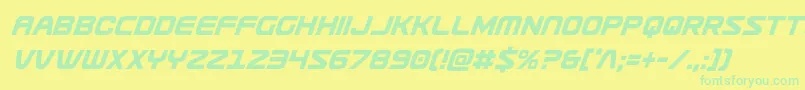 Usuzicondital Font – Green Fonts on Yellow Background