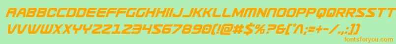 Usuzicondital Font – Orange Fonts on Green Background